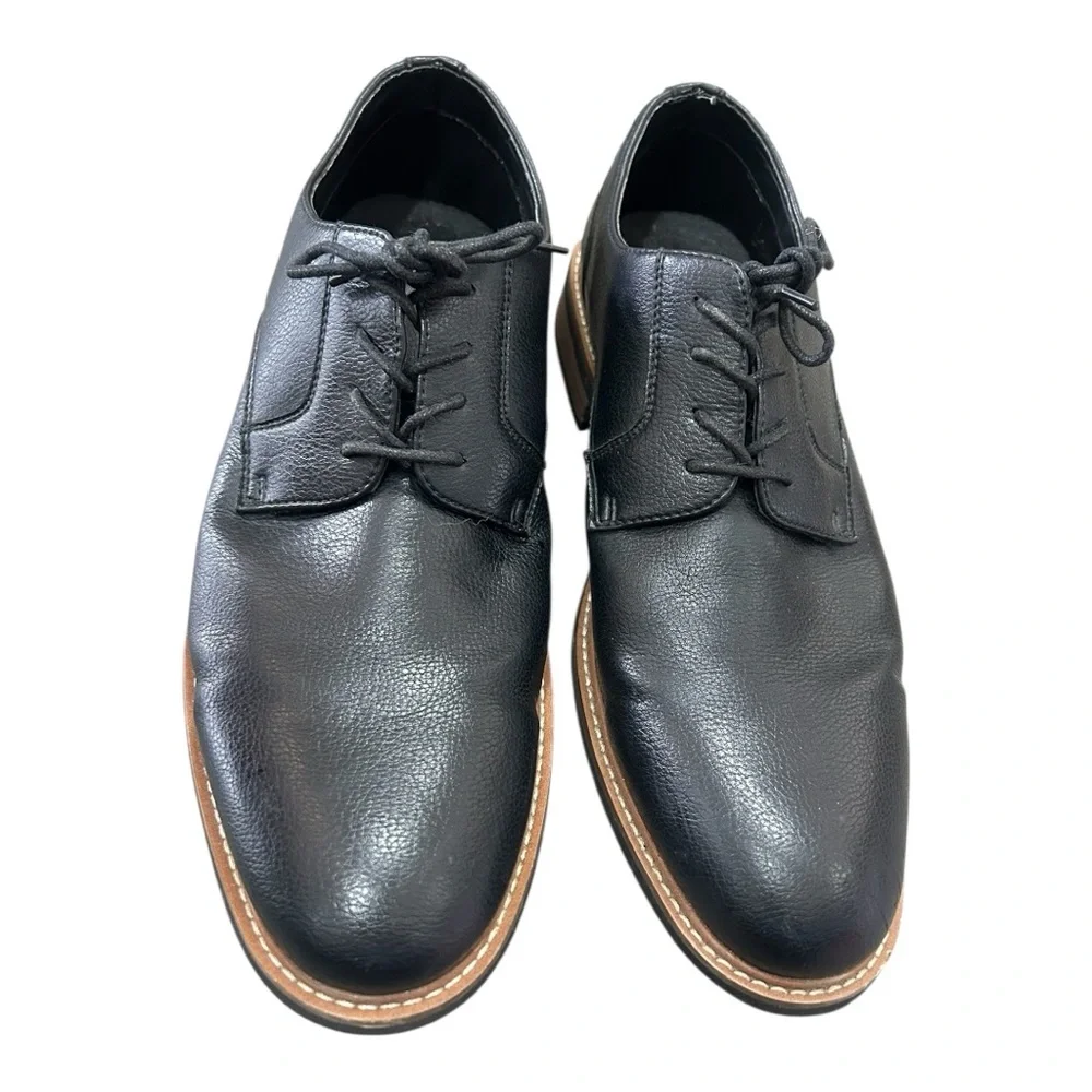 Unlisted By Kenneth Cole Jimmie Lace Up Mens Black Oxfords Plain Toe Shoes Sz 12